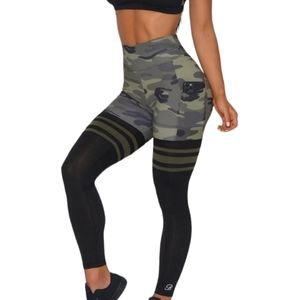 Bombshell camo thigh high leggings